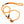 #T-RLS-06-CUR, Retrieverleine in gelb aus 6mm Tau, robust und stufenlos verstellbar