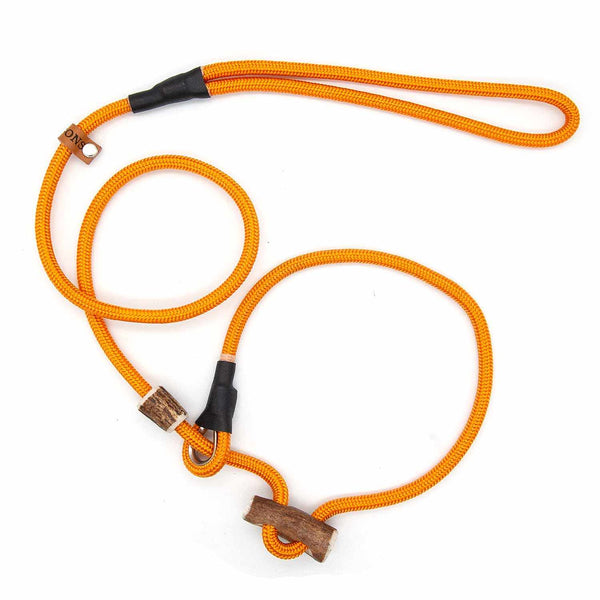 #T-RLS-06-CUR, Retrieverleine in gelb aus 6mm Tau, robust und stufenlos verstellbar