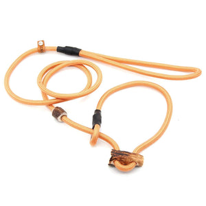 #T-RLS-06-KUP, Retrieverleine 6mm in Kupfer mit Hirschhorn-Stopper, handgefertigte Moxon-Leine für Hunde