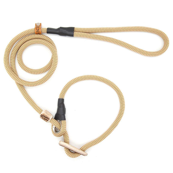 #T-RLS-08-CHA, Jagdliche Moxon-Leine für Hunde – 8mm dick & farblich individualisierbar, beige