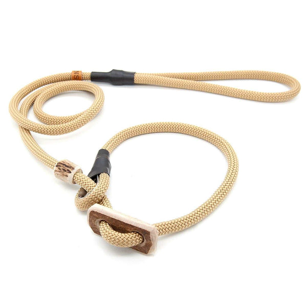 #T-RLS-08-CHA, Retrieverleine für jagdliches Training – 8mm dick & flexibel, beige