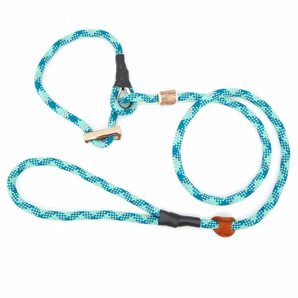 #T-RLS-08-SMA, Moxon-Leine 8mm in Smaragd, robustes Tau mit genähten und verschmolzenen Verbindungen, handgemacht in Deutschland