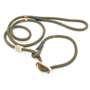 #T-RLS-08-OLI, 8mm Retrieverleine für Dummytraining, Jagd & Alltag, oliv-grün