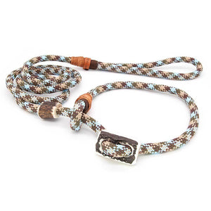 Premium Retrieverleine 10 mm Wild Earth mit Takling und Hirschhorn-Stopper, handgefertigte Moxon-Leine für Hunde