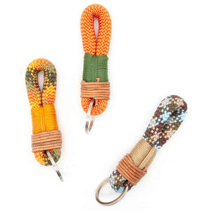 Schlüsselband "Little" mit Wunschseil, Taklinggarn und silbernem Schlüsselring.