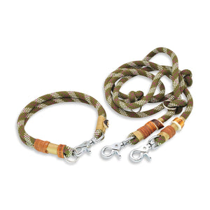 Set: Hundeleine Tau & Halsband mit Karabiner – 10mm | Konfigurator