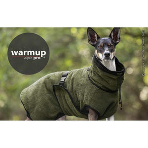 WARMUP Cape Pro in Grün – Praktischer, wendbarer Hundemantel für drinnen, draußen und unterwegs