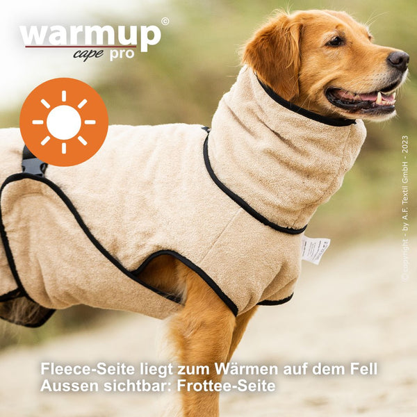 WARMUP CAPE PRO® Wendecape Camel