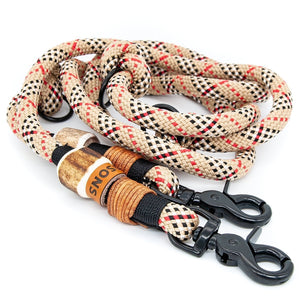 Hundeleine Tau Ø 10mm | 3fach verstellbar | 2 Meter | Schottisch Beige - KENSONS for dogs