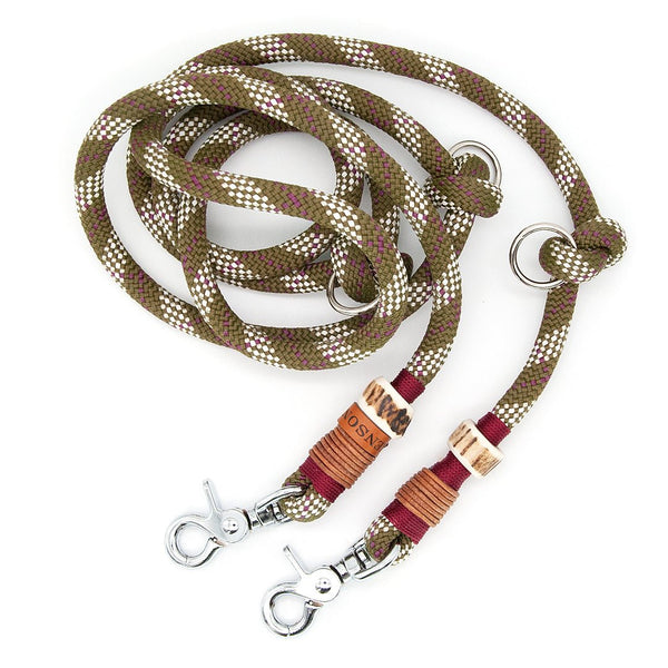 Hundeleine Tau Ø 10mm | 3fach verstellbar | 2 Meter | Schottisch Grün - KENSONS for dogs