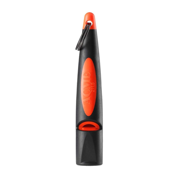 Hundepfeife Acme Alpha 210,5 - Schwarz Orange / Black DG Orange - die beste Pfeife fürs Hundetraining - oben