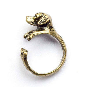 Labrador Ring Hundeschmuck -bronzen- verstellbarer Statement Ring für Bulli-Fans, perfekt als Geschenk zu Weihnachten, Geburtstag oder Jahrestag, inklusive Schmuckschachtel