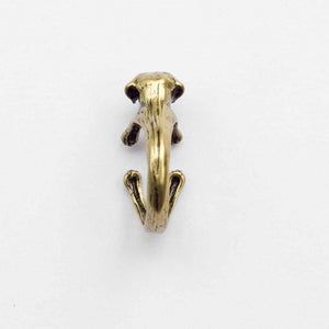 Anpassbarer Labrador Ring Hund -bronzen- Statement Ring für Hundefreunde, ideal als Geschenk zu Weihnachten, Ostern, Geburtstag oder Jahrestag, präsentiert in einer edlen Schmuckschachtel