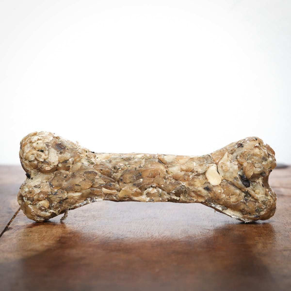 Kauknochen Garnelen, Oliven aus 100% sauberen Zutaten – natürlicher Hundeknochen, getreidefrei und ohne Zusatzstoffe, idealer Kauartikel für Hunde, Allergiker und futtersensible Hunde