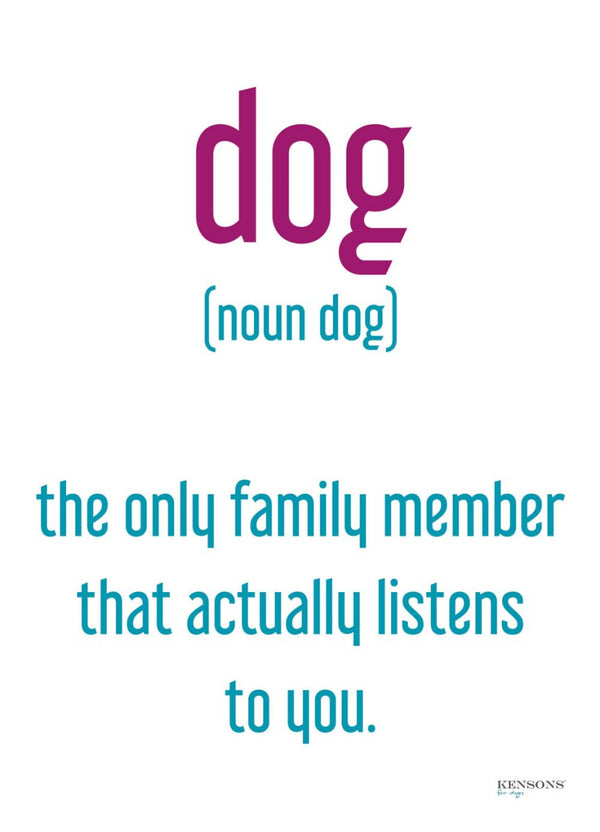 Postkarte 'dog...' - KENSONS for dogs
