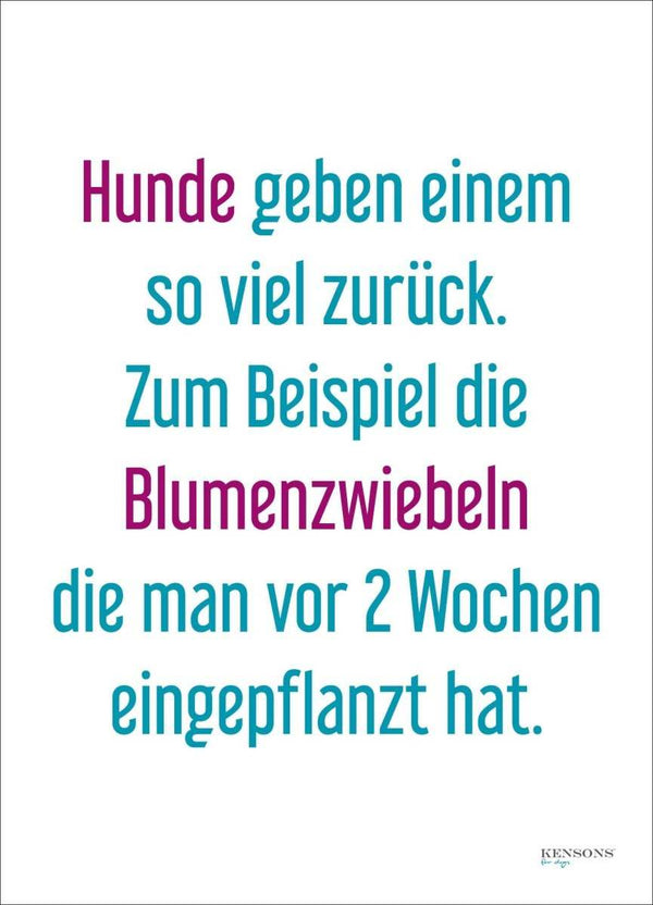 Postkarte 'Hunde geben einem so viel zurück...' - KENSONS for dogs