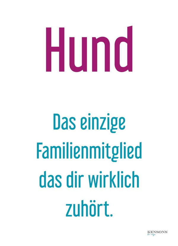 Postkarte 'Hund...' - KENSONS for dogs