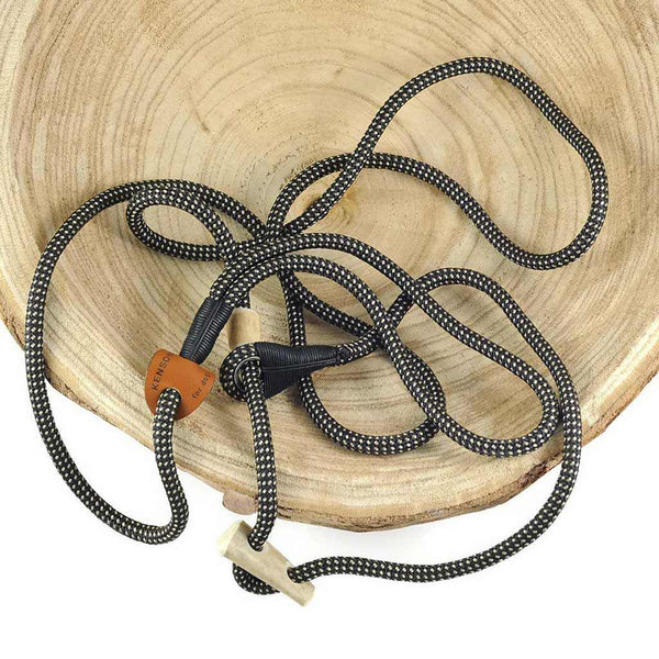 Retrieverleine 6mm Elegant | Mehr Schwarz als Beige - KENSONS for dogs