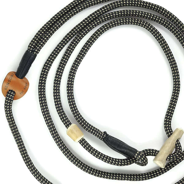 Retrieverleine 6mm Elegant | Mehr Schwarz als Beige - KENSONS for dogs