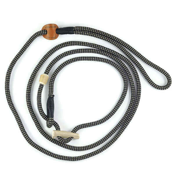 Retrieverleine 6mm Elegant | Mehr Schwarz als Beige - KENSONS for dogs