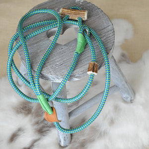 Retrieverleine 6mm Elegant | Neon-Hellblaue Limette - KENSONS for dogs