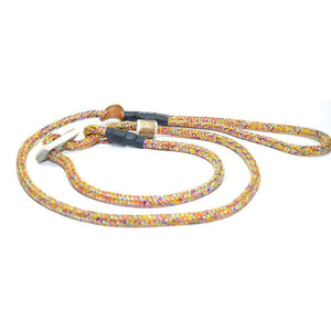 #T-RLS-08-PRI, Farbige Retrieverleine aus 8mm Tau mit edlem Stopper