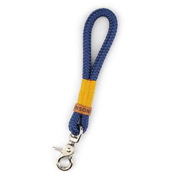 Schlüsselanhänger 'Liebelei' | Blau-Senf-Gelb - KENSONS for dogs