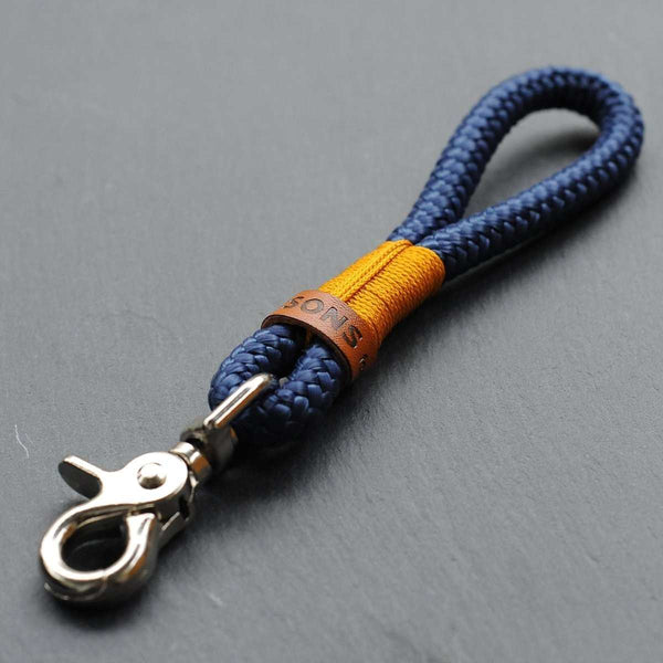 Schlüsselanhänger 'Liebelei' | Blau-Senf-Gelb - KENSONS for dogs