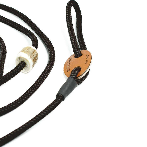 Showleine 4mm 'Horny' | in zahlreichen Farben - MIT Hirschhorn-Zugstopp - KENSONS for dogs