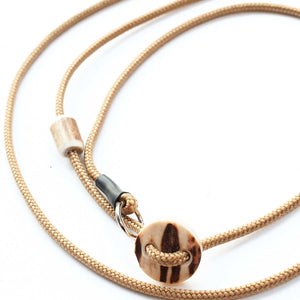 #T-SHS-04-CHA, Showleine 4mm 'Horny' | in zahlreichen Farben - MIT Hirschhorn-Zugstopp