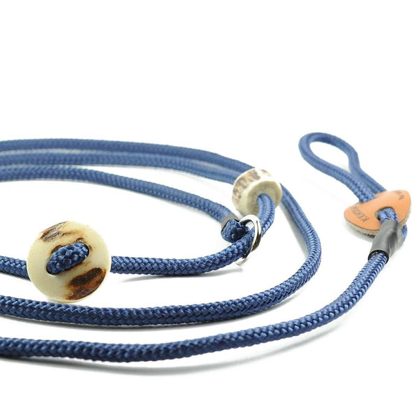 Showleine 4mm 'Horny' | in zahlreichen Farben - MIT Hirschhorn-Zugstopp - KENSONS for dogs