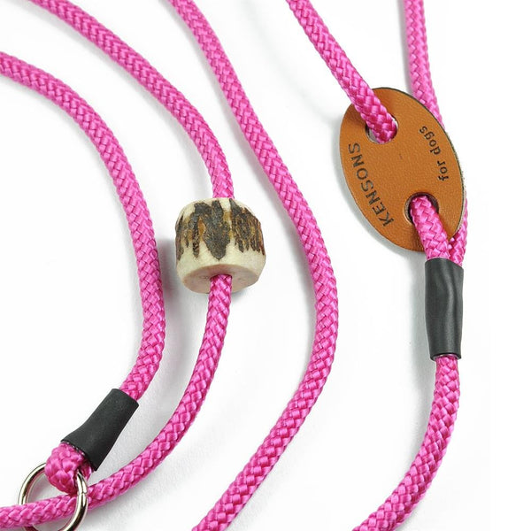 Showleine 4mm 'Horny' | in zahlreichen Farben - MIT Hirschhorn-Zugstopp - KENSONS for dogs